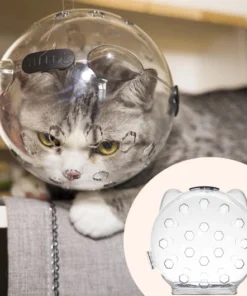 خوذه قطط للحمايه من العض